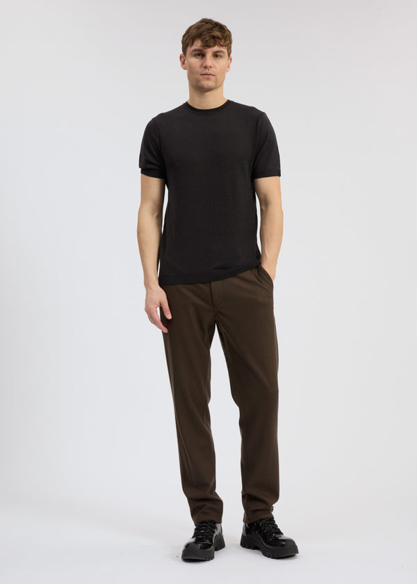 Aulton Knit SS Tee - Charcoal