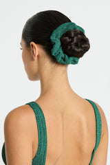 Scrunchie - Bottle Green Lurex