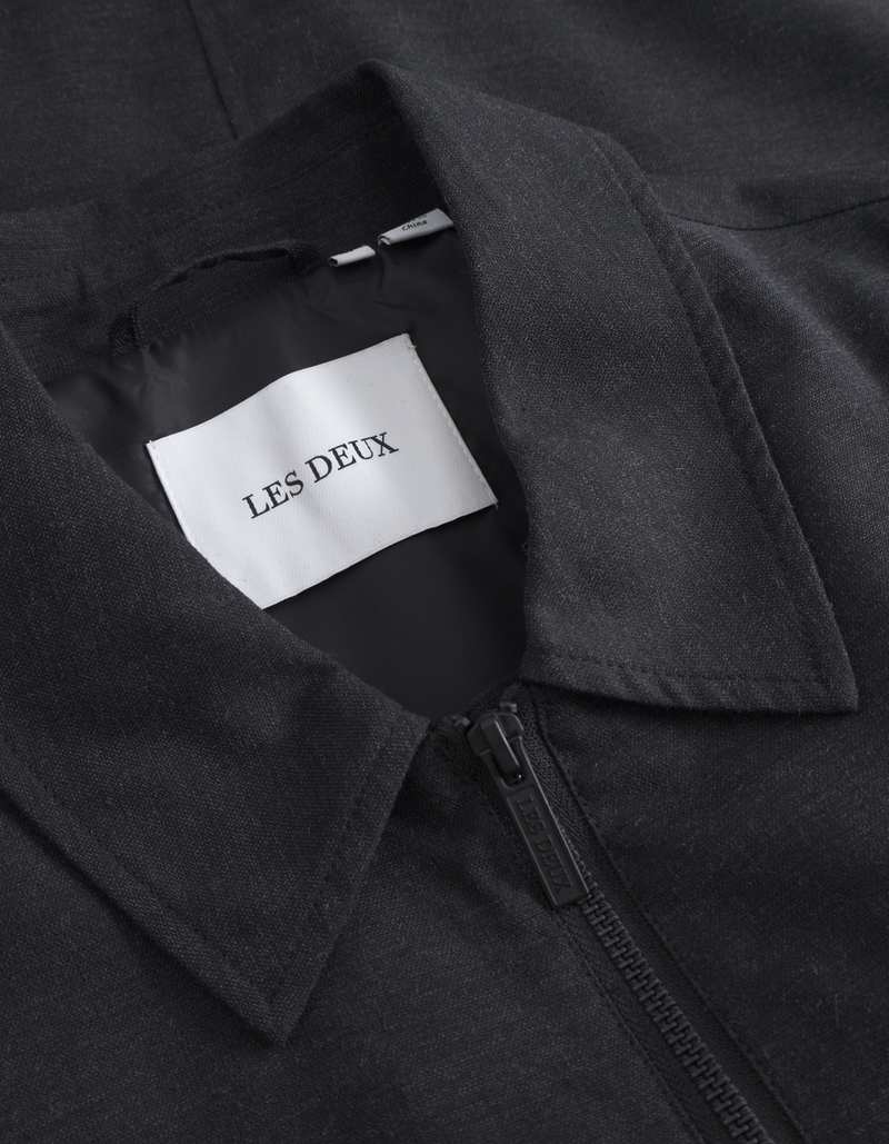 Como Coach Slub Jacket - Black