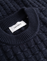 Gustav Squared Structure Knit - Dark Navy