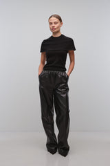 Yuki Short Sleeve Cape Top - Black