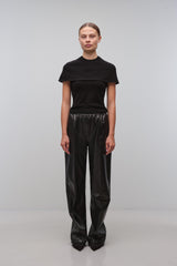 Yuki Short Sleeve Cape Top - Black