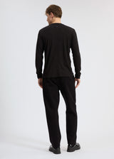Tech Waffle Henley - Black