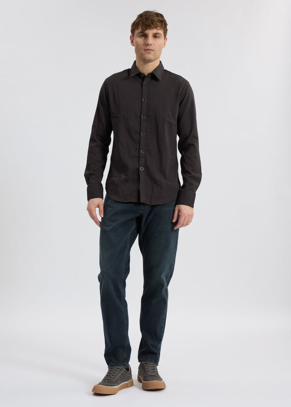 Tomlin Stretch-Cotton Dobby Shirt - Shadow
