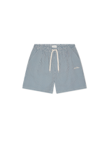 Stan Stripe Seersucker Swim Shorts - Dark Denim Blue - BLVD