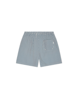Stan Stripe Seersucker Swim Shorts - Dark Denim Blue - BLVD