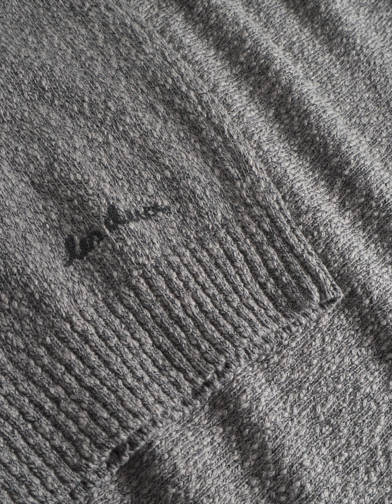 Billy Mouliné Knitted Polo - Grey