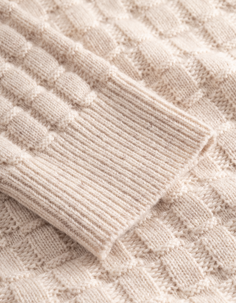 Gustav Squared Structure Knit - Light Sand
