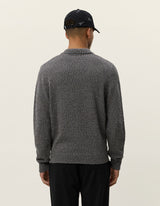 Billy Mouliné Knitted Polo - Grey