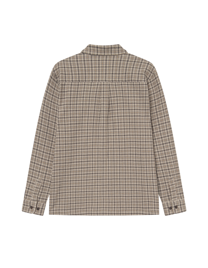 John Check Shirt - Dark Sand