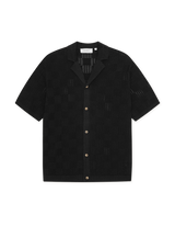Squared Knitted SS Shirt - Black - BLVD