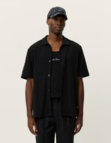 Hector Pointelle SS Shirt - Black - BLVD