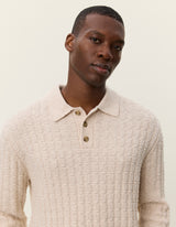Gustav Squared Structure Polo Knit - Light