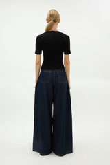 Miley Short Sleeve Top - Black