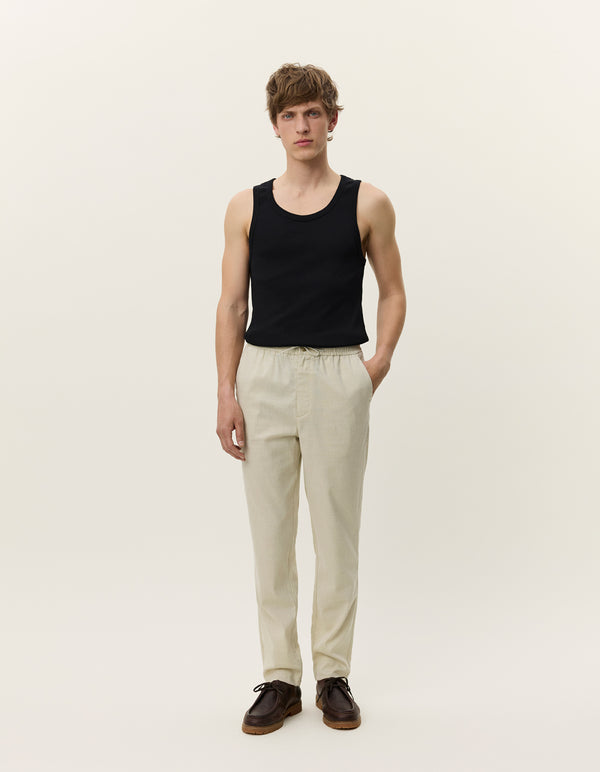Como Tapered Slub Pants - Ivory