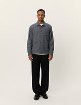 Layton Mouliné Overshirt - Grey