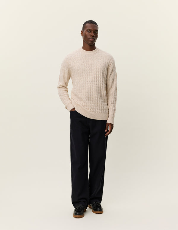 Gustav Squared Structure Knit - Light Sand