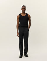 Como Slack Slub Suit Pants - Black