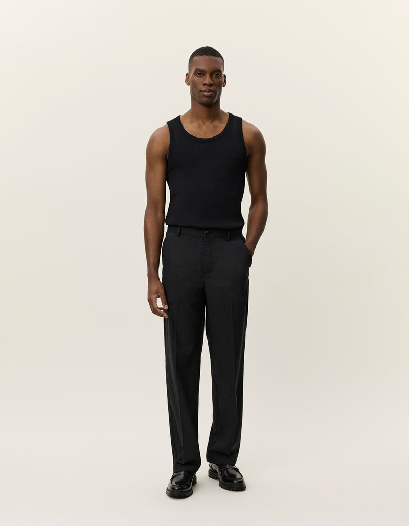 Como Slack Slub Suit Pants - Black
