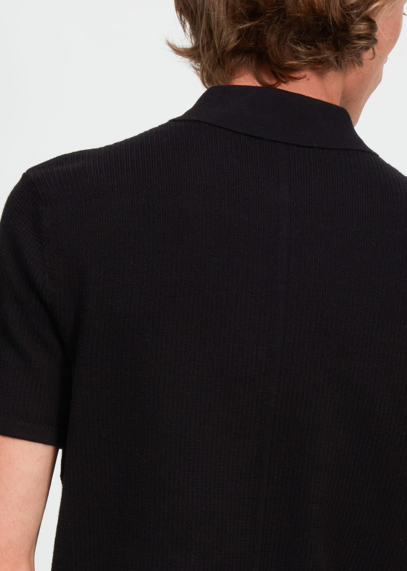 Harvey Knit Polo - Black