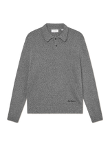 Billy Mouliné Knitted Polo - Grey