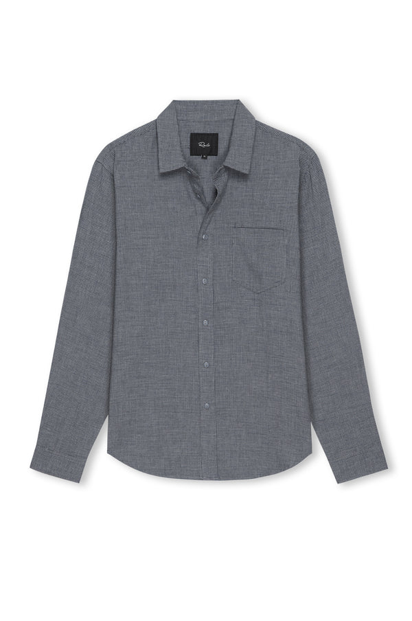 Wyatt - Charcoal Navy Houndstooth