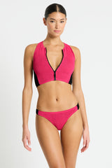 Splice Irina Crop - Raspberry/Black