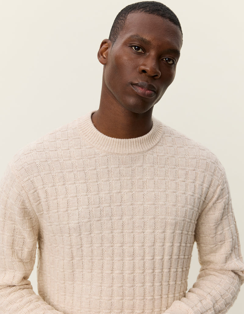 Gustav Squared Structure Knit - Light Sand