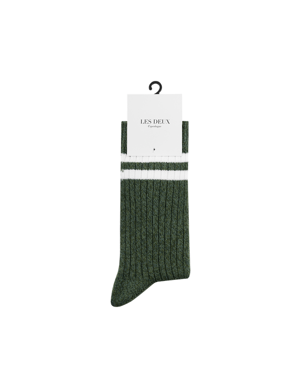 Striped Melange Socks - Duffle