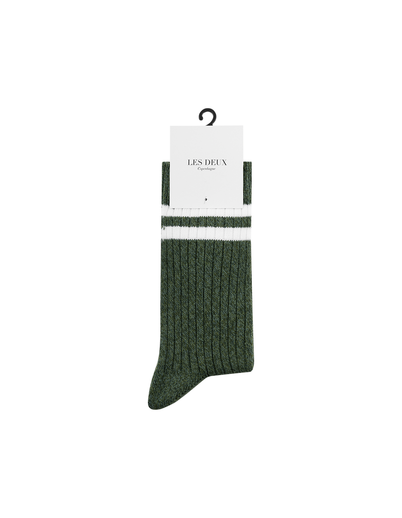 Striped Melange Socks - Duffle