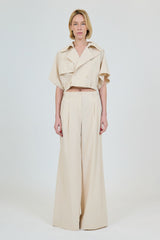 Axel Linen Top - Sand