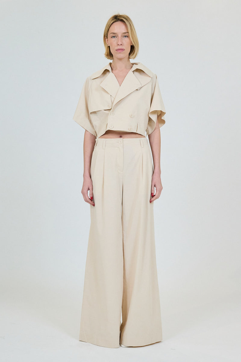 Axel Linen Top - Sand