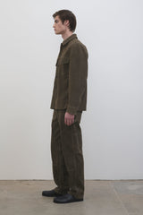 Michael Utility Suede Overshirt - Ivy