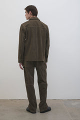Michael Utility Suede Overshirt - Ivy