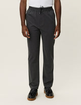 Como Tapered Textured Pants - Dark Grey