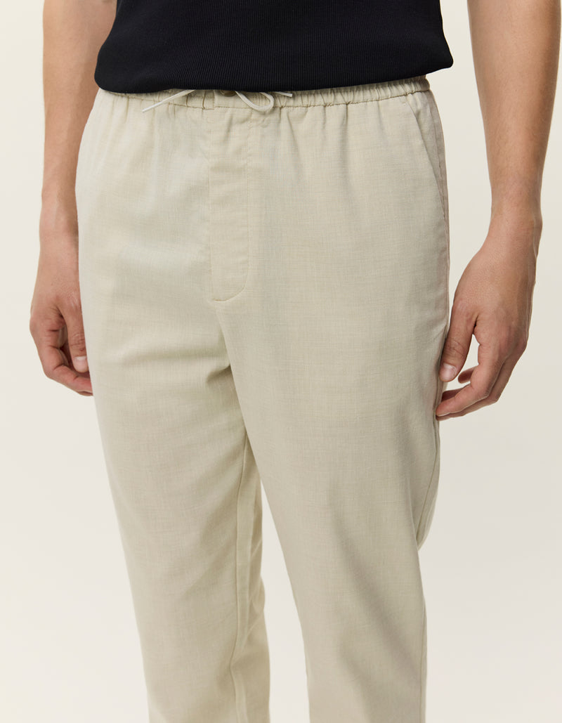 Como Tapered Slub Pants - Ivory