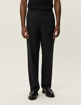 Como Slack Slub Suit Pants - Black
