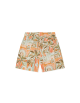 Palm AOP Shorts - Sienna Orange - BLVD