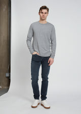 Haydon Jaspe Long Sleeve Tee - Grey/Ivory - BLVD