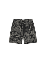 Palm AOP Shorts - Black - BLVD