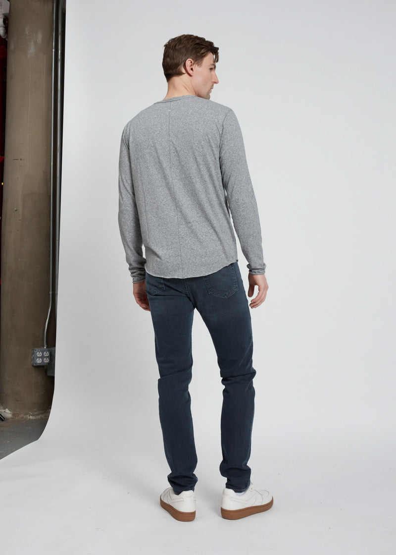 Haydon Jaspe Long Sleeve Tee - Grey/Ivory - BLVD