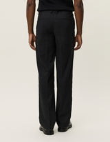 Como Slack Slub Suit Pants - Black