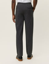 Como Tapered Textured Pants - Dark Grey