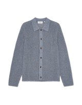 Gerald LS Knitted Shirt - Denim - BLVD