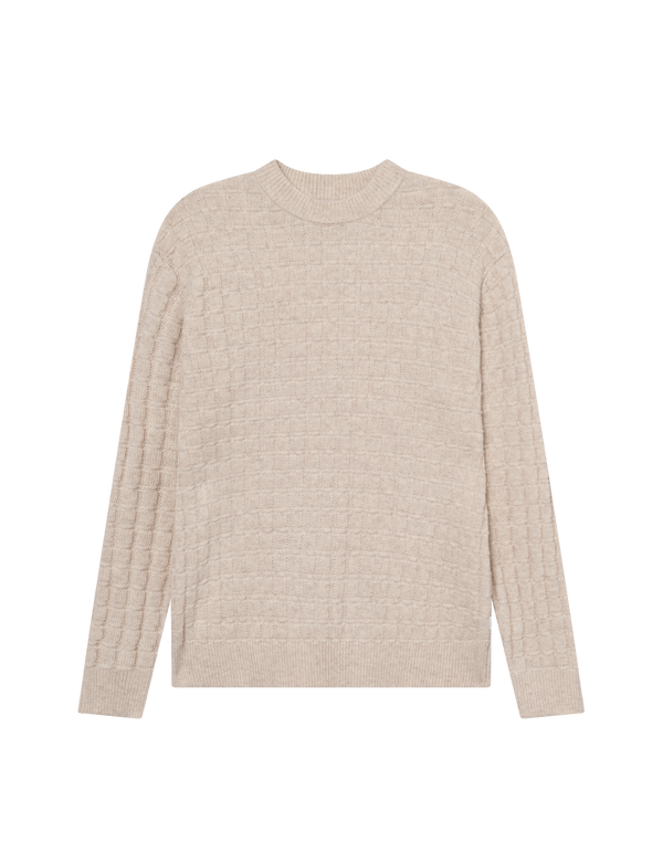 Gustav Squared Structure Knit - Light Sand