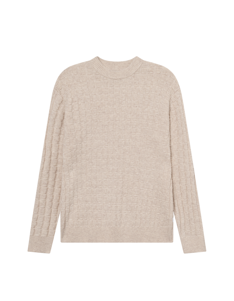 Gustav Squared Structure Knit - Light Sand