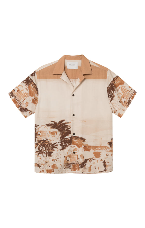 Coastal AOP SS Shirt - Terracotta