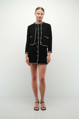 Anouk Button Front Jacket - Black