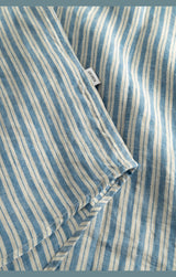 Kris Linen S/S Shirt - Washed Denim