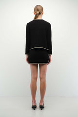 Anouk Button Front Jacket - Black
